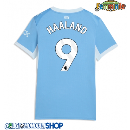 Maglie da calcio Manchester City Erling Haaland #9 Prima Maglia Femminile 2026-27 Manica Corta